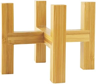 Modern Mini Plant Stand, Wood Flower Pot Holder, Up to 3.5" Diameter Planter, Display Potted Rack, Prevent The Floor Wet, Not Include Ceramic Planter Pot
