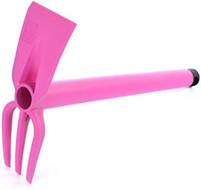 Mintra Garden Tool Set, 4-Piece Heavy Duty Gardening Tools, Includes Cultivator, Trowel, Shovel & Rake, Durable Poly Material & Non-Slip Handle, Planting, Potting, Yard Work, Landscaping – Fuchsia