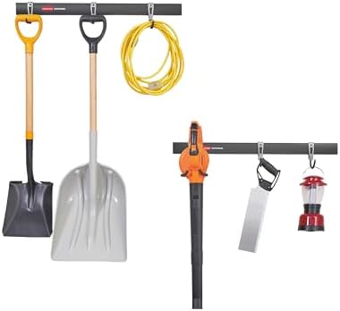 Rubbermaid FastTrack Garage Wall-Mounted Storage System, 8-Piece Kit