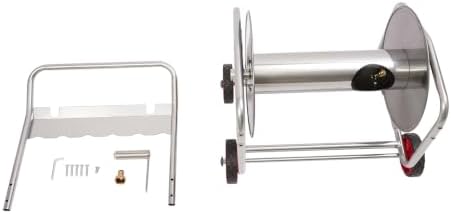 Garden Hose Reel Cart, 4 Wheel Water Hose Cart Holds 328ft Mobile Carts