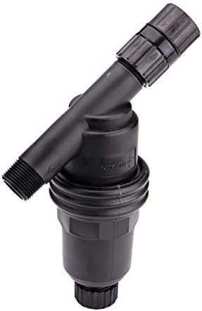 Raindrip R605DT "Y" Filter, 3/4-Inch MPT X 3/4-Inch MPT, for Drip Irrigation Systems, Connect to Pipe such as Sprinkler Riser, Removable Filter, Black