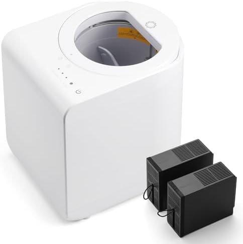 Airthereal R500-V Electric Composter, Visual Glass Cover, 2.5L, Pearl White
