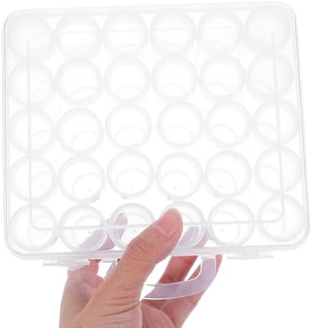 30 Compartment Plant Seed Organizer Case, Plastic Storage Box with Handle