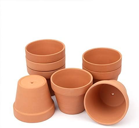 26 Pack 4" Terracotta Planter Pots - Clay Ceramic Cactus & Succulent Nursery Pots with Drainage Hole