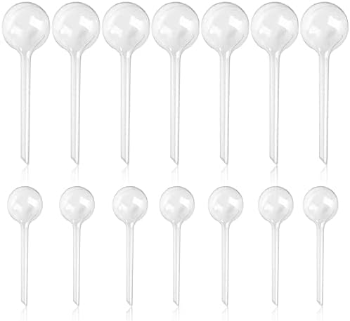 14 Pcs Plant Clear Watering Bulbs,Plastic Automatic Self-Watering Globes,Garden Water Device Watering Bulbs for Plant Flower Indoor Outdoor