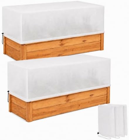 2-Pack Winter Plant Covers Freeze Protection (for 6x3FT Raised Bed)