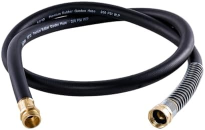 Guitrees Leader Garden Hose 5ft x 5/8", Heavy Duty Short Water Hose, Male to Female Fittings, Five Layered Braiding for Durability, 1000PSI Burst, 300PSI Working (Black)