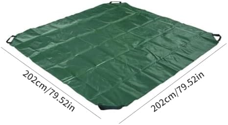 Heavy Duty Waterproof Garden Leaf Tarp, Foldable Waste Rubbish Container Bag with 4 Handles for Yard Cleanup, Lawn Debris Collection