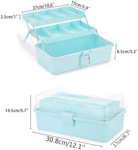 BTSKY 3-Layer Plastic Dividing Storage Box Craft Organizer and Storage