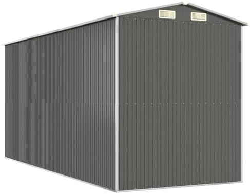 Large Outdoor Garden Shed for Tool Storage, Durable Galvanized Steel Construction with Sliding Gate, Weather-Resistant Organizer for Gardening Equipment