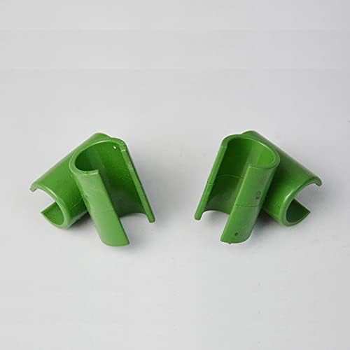luzen 50Pcs Garden Plant Trellis Connector Clip Cross Plastic Connector Buckle Clip for Gardening Stakes Plant Supports, Green (16mm)