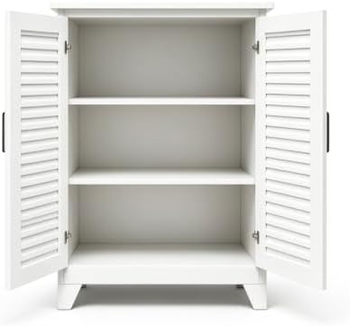Outdoor Storage Shed with Lockable Doors, Large Tool Storage Shed, White