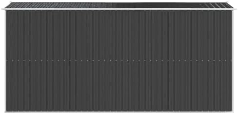 vidaXL Garden Shed Anthracite 75.6"x173.2"x87.8" Galvanized Steel