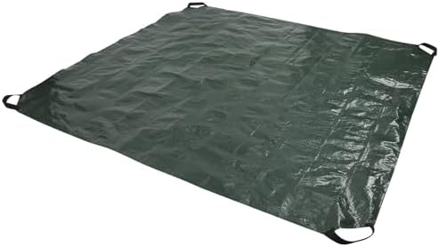 Heavy Duty Reusable Leaf Tarp Garden Tote Bag with Handles 1.98x1.98m for Yard Debris Collection and Lawn Cleanup