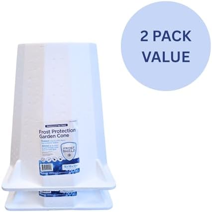 Frost Protection Plant Cone, Reusable Winter Rose Cover, Insulated Shrub Shield, Breathable Cold Weather Plant Protector for Outdoor Gardens, 2 Pack