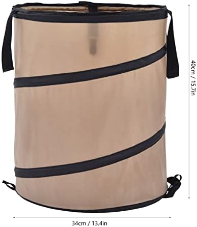Collapsible Leaf Trash Can 37.8L Capacity Handle Locking Mechanism Outdoor Yard Garden Campsite Debris Bin 90% Cleanup Foldable Storage for Lawn Cleanup Leaf Collection