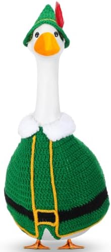 Abbylike Christmas Porch Goose Outfit Crochet Green Elf Costume