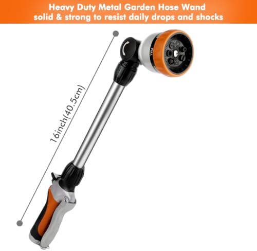 RESTMO Heavy Duty Metal Hose Wand, Watering Wand for Garden Hose