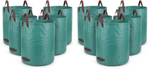 10-Pack 72 Gallons Garden Bag Heavy Duty Gardening Bags, Lawn Pool Garden Leaf Waste Rubbish Plants Grass Bag (5 X 72Gallons)