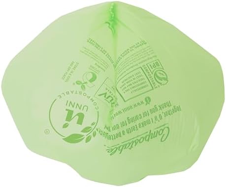 UNNI 50-55 Gallon Compostable Bags, 10 Count, 208 L, Extra Thick 1.38 Mil