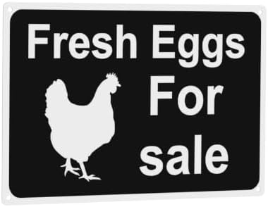 Fresh Eggs For Sale Sign Farmers Market Decor Farm Fresh Eggs Sold Here Sign Chicken Coop Signs for Indoor Outdoor Yard Business Supplies Home Decor 8x12 In