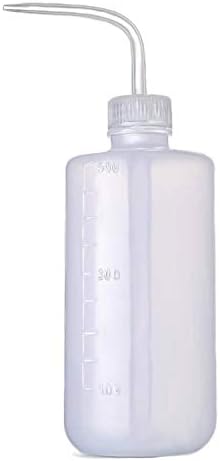 BEADNOVA Irrigation Bottle 500ml 17oz Indoor Plant Watering Can Water Squirt Bottle Plastic Rinse Bottle for Eyelash Extensions Eye Wash Tattoo Lab (1pc)