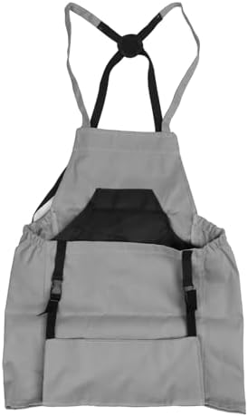 Gardening Apron, Harvesting Apron Fruit Picking Bag Harvest Apron Garden Apron with Pockets Canvas Garden Apron for Garden(Grey)