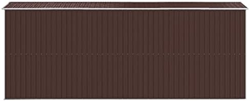 Outdoor Garden Shed 75.6 x 75.6 x 87.8 Inch, Galvanized Steel Storage House for Backyard Tools, Lawn Equipment and Pool Gear, Weather Resistant Metal Shed
