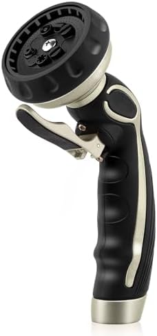 RESTMO Hose Nozzle with Easy Self-Lock Trigger, Heavy Duty Water Sprayer