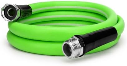 UNCO- Hybrid Polymer Leader Garden Hose, 5/8" ID x 6 FT, 3/4" Fittings