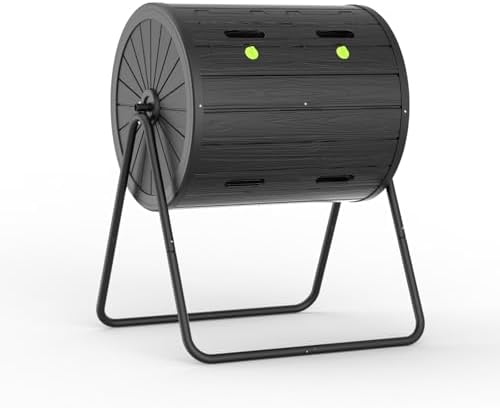 Compost Bin 43 Gallon Outdoor, Black