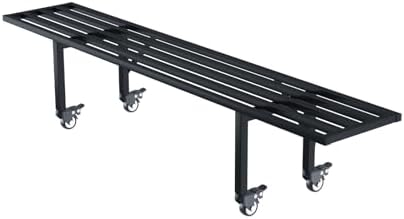 Zhongma One Tier Metal Plant Stand with Wheels L45.67 easy assembly