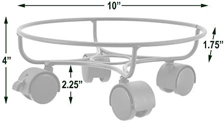 Arcadia Garden Products 1559 Heavy Duty Plant Caddy, Small, 10""", Black