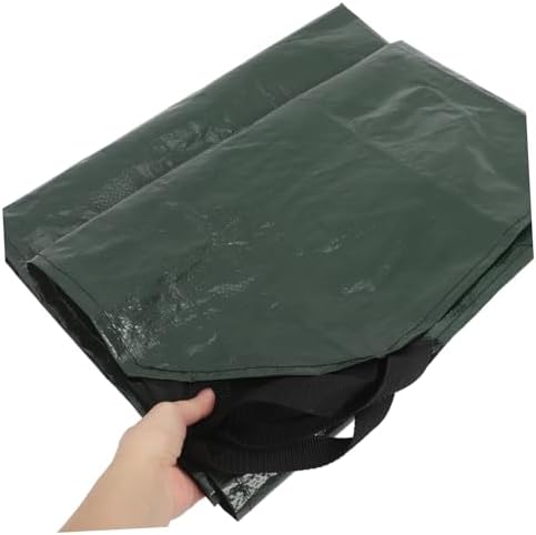 Collapsible Leaf Collection Bag with Handles, PE Woven Garden Tarp