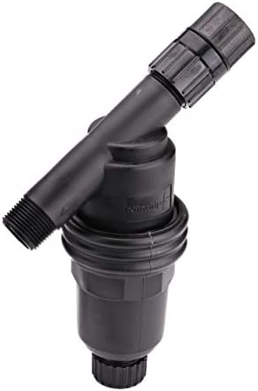 Raindrip R605DT "Y" Filter, 3/4-Inch MPT X 3/4-Inch MPT, for Drip Irrigation Systems, Connect to Pipe such as Sprinkler Riser, Removable Filter, Black