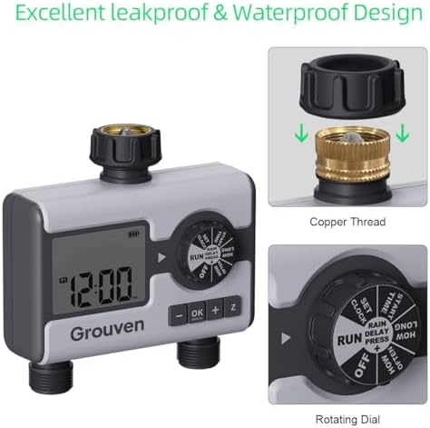 Garden Sprinkler Hose Timer Automatic Watering System 2 Outlet