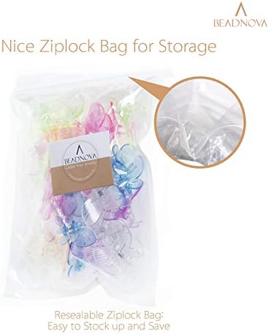BEADNOVA Orchid Clips 30Pcs Butterfly Plant Clips Orchid Support Clips Vine Clips Plant Clips for Support Flower Orchid Vine (Mix Color, 30PCS)