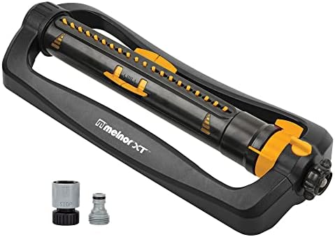 Melnor XT Oscillating Sprinkler, 4500 Sq Ft: Flow, Width & Range Adjust