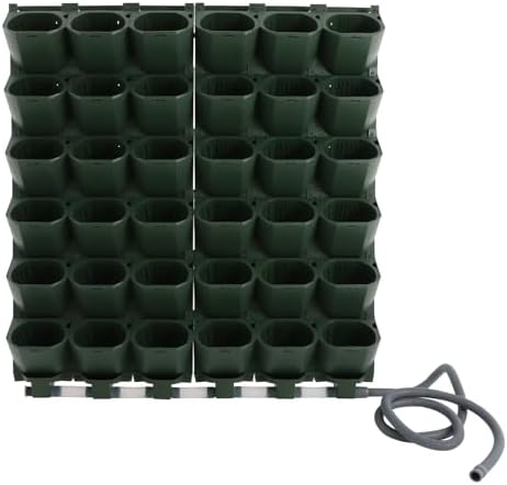 Self Watering Planters with Timer and Rain Sensor, 36-Pocket Wall Mounted Vertical Garden System - Automatic Drip Irrigation Kit for Indoor Outdoor Balcony, Grow Herbs Vegetables Flowers