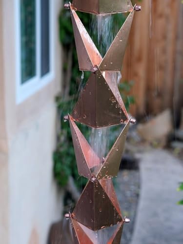 Nutshell Stores Origami Rain Chain - Copper - 18 Feet
