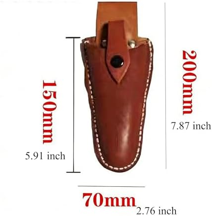 Pruning Scissors Holster Belt Pouch Genuine Leather Duty Gardening Scissors Holster Belt Clips Holder Case for Pruning Snips Garden Scissor Bypass Hand Pruner Gardening Shears Clippers Pliers