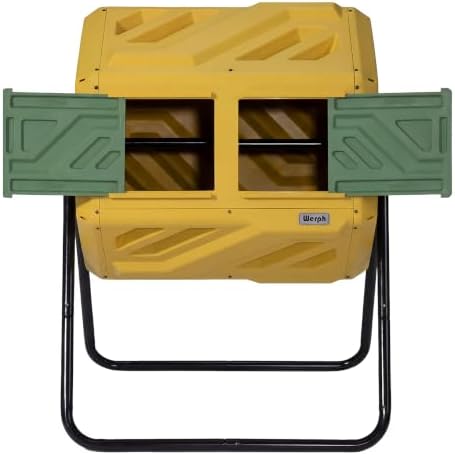 43 Gal Outdoor Compost Bin for Garden & Kitchen Waste, Yellow