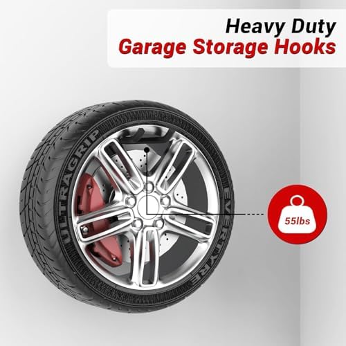 Garage Storage Hooks, Heavy Duty Steel Tool Organizer