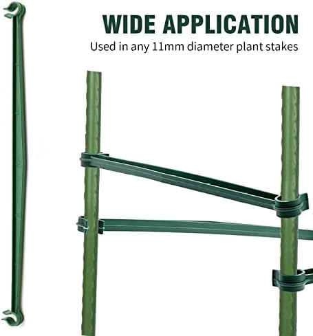 100PCS Stake Arms for Tomato Cage, 11.8 Inches Expandable Trellis Connectors, Tomato Stake Supports, 11mm Bayonet Diameter Plant Stakes for Climbing Plants, Tomatoes Stakes, Vegetables