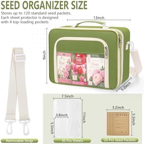 Seed Storage Organizer Binder, Seed Holder Organizer Seed&Envelopes, Sheet