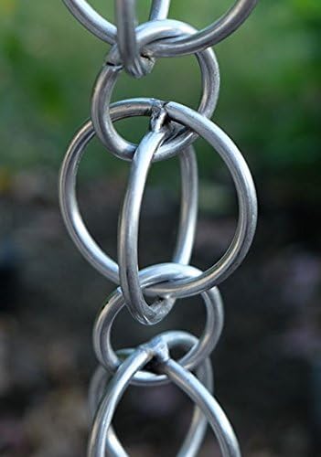 Nutshell Stores Double Loops Rain Chain - Stainless Steel - 16 Feet