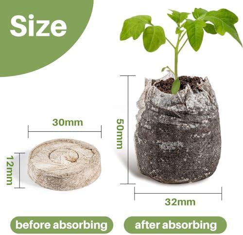 MAQIHAN 50PCS Peat Pellets for Seedlings - 30MM Seed Starter Soil Pods