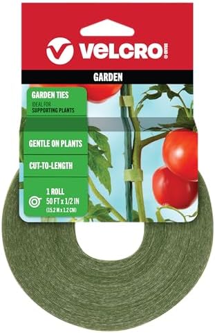 VELCRO Brand ONE-WRAP Garden Ties, for Plant Support, 50 Ft x 1/2 in