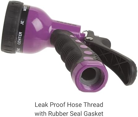 Dramm Revolver Heavy Duty Metal Garden Hose Nozzle – 9 Spray Patterns, High Pressure Jet, Thumb-Control Flow, Ergonomic Grip – Green