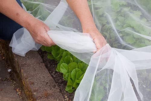 Agfabric Garden Netting 16'x25' Insect Pest Barrier Bird Netting for Garden Protection,Row Cover Mesh Netting for Vegetables Fruit Trees and Plants,White